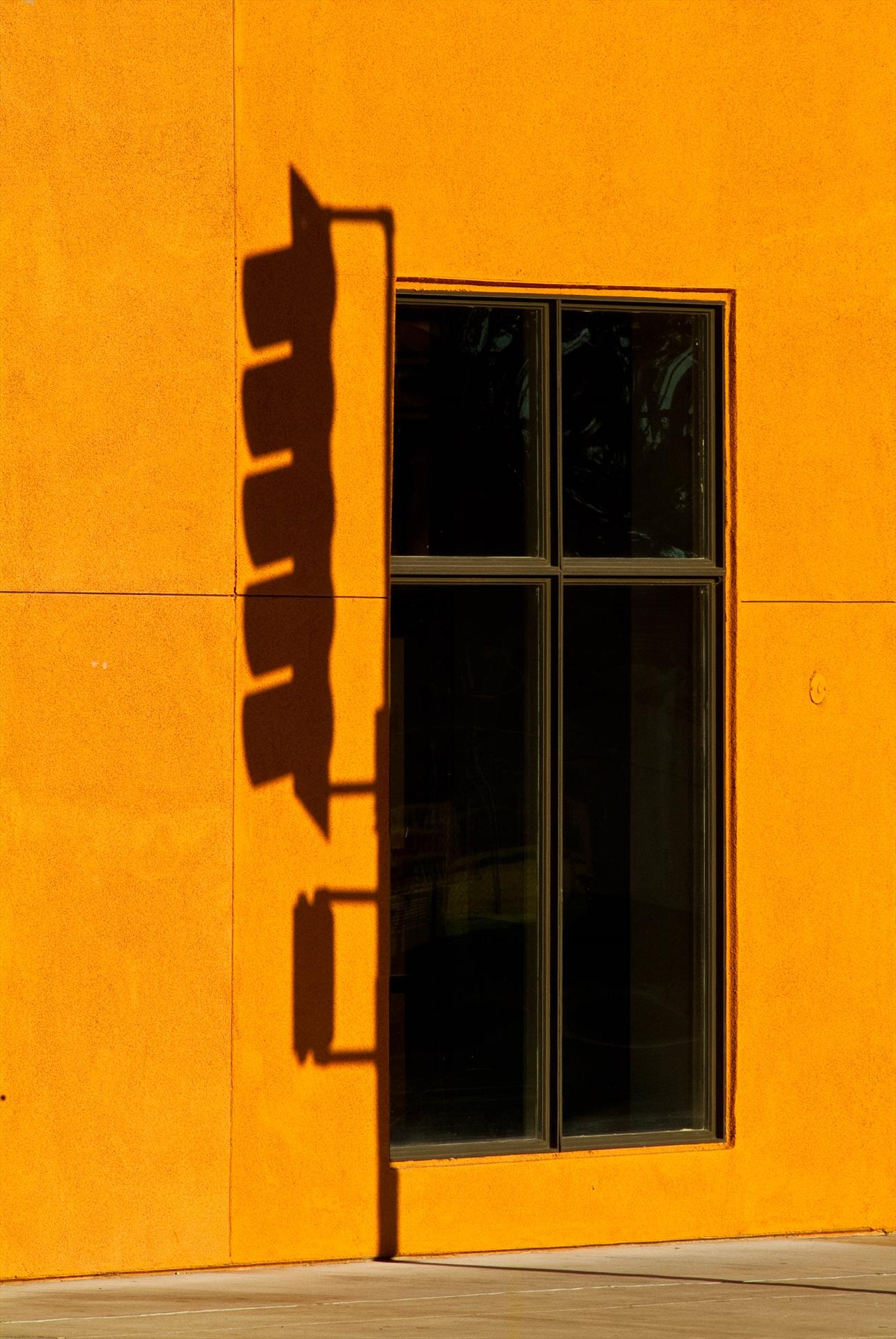 Orange Wall and Stoplight by Paul Lawrence